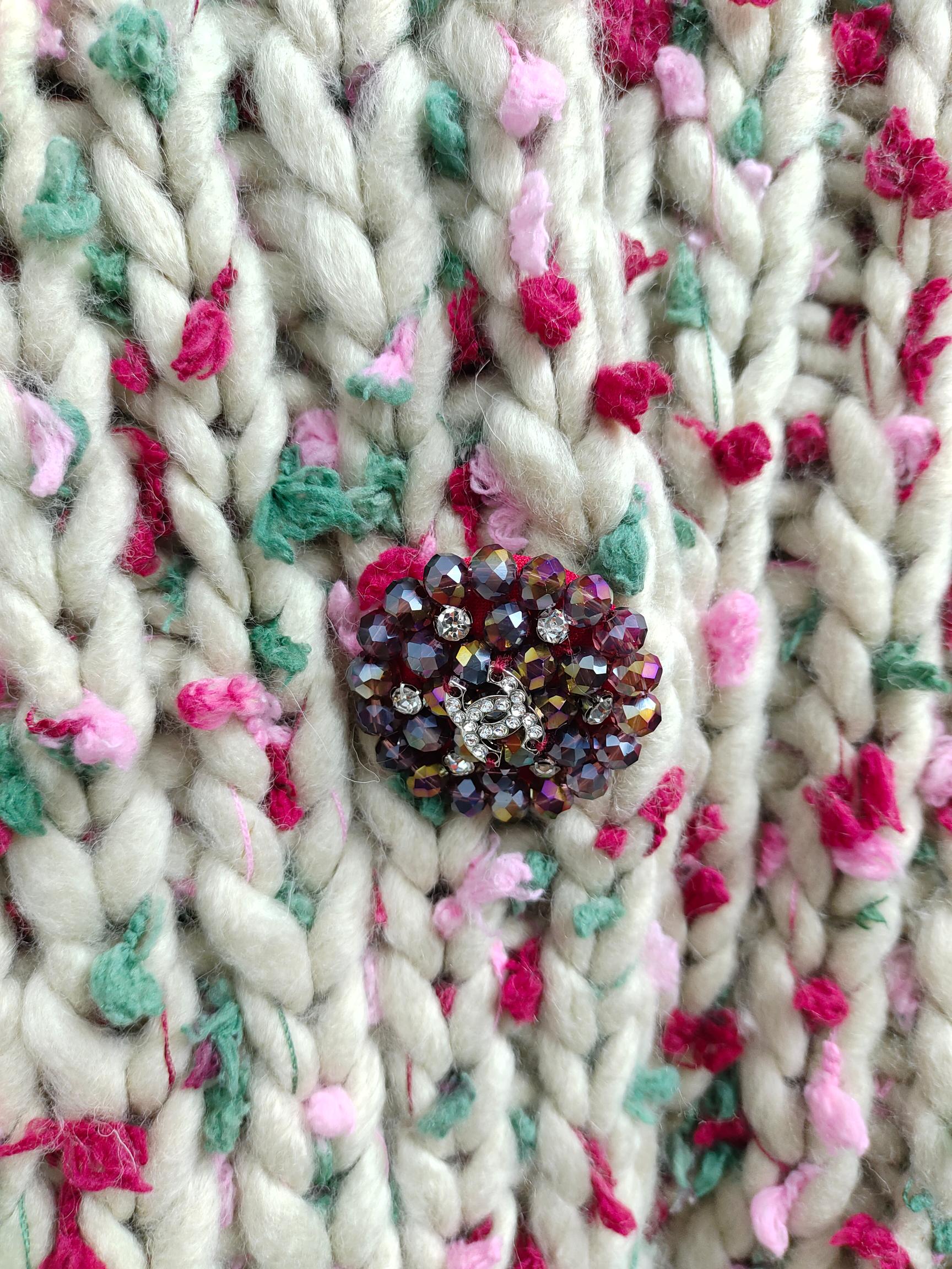 Chanel 2025 Hand-crocheted Cardigan Multicolor Cashmere 327002