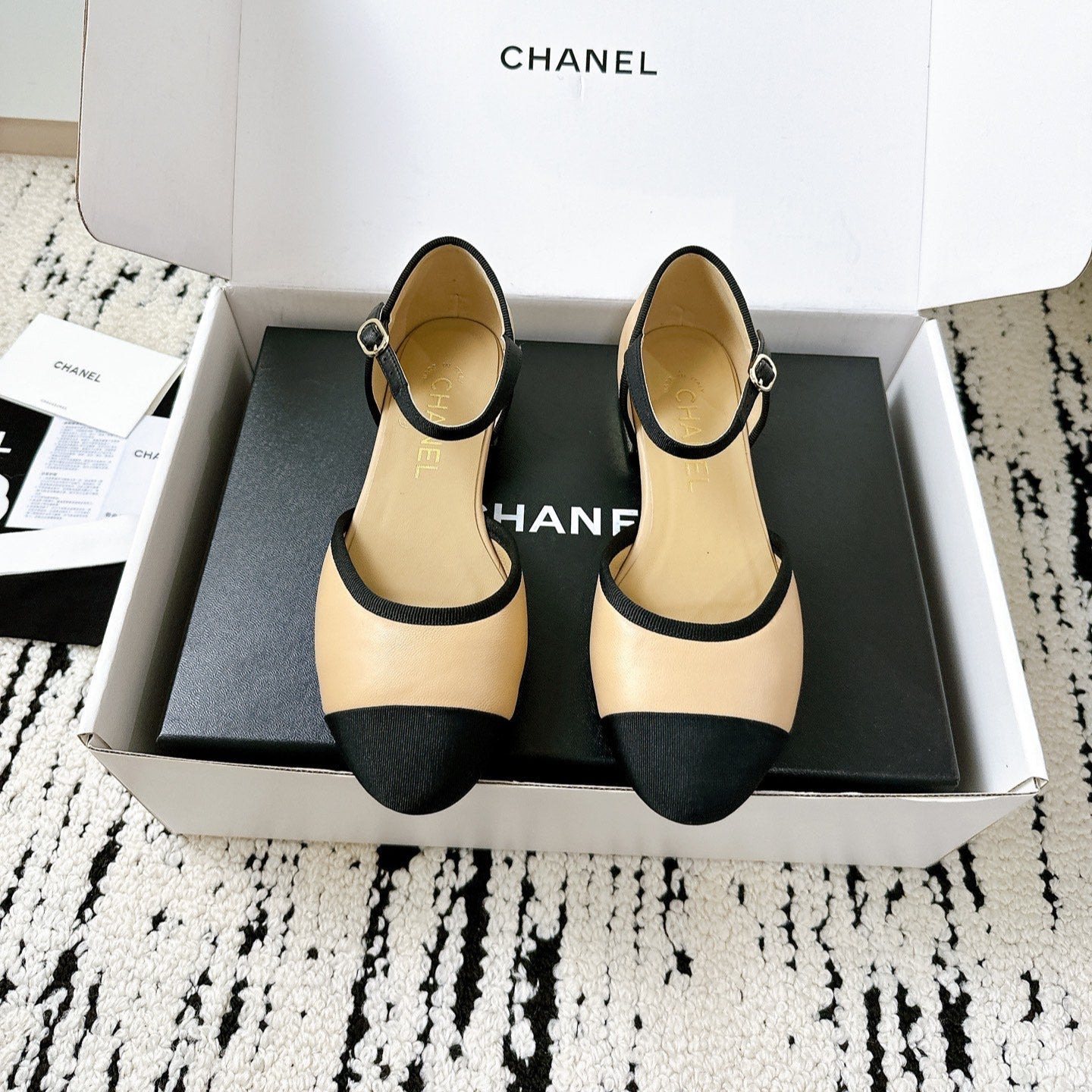 CC 25 Marry Jane Beige Imported Cowhide 300175