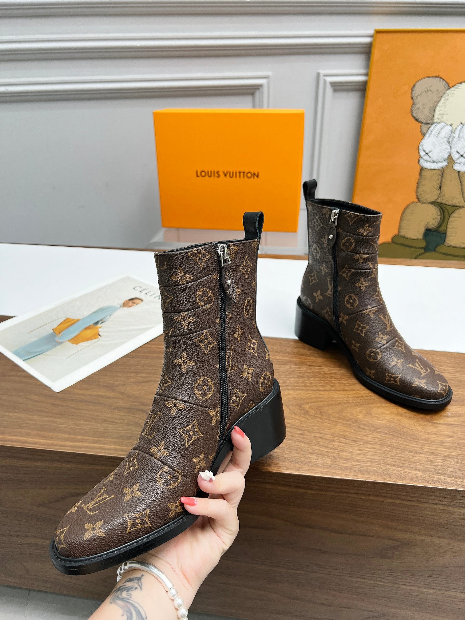 LV Jazz Boots Dark Brown Monogram Lambskin