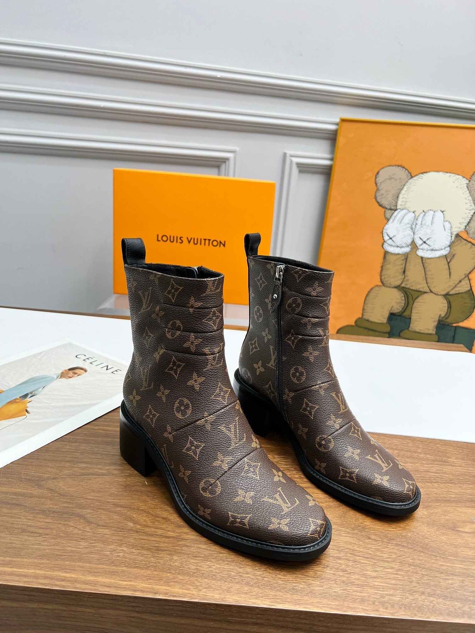 LV Jazz Boots Dark Brown Monogram Lambskin