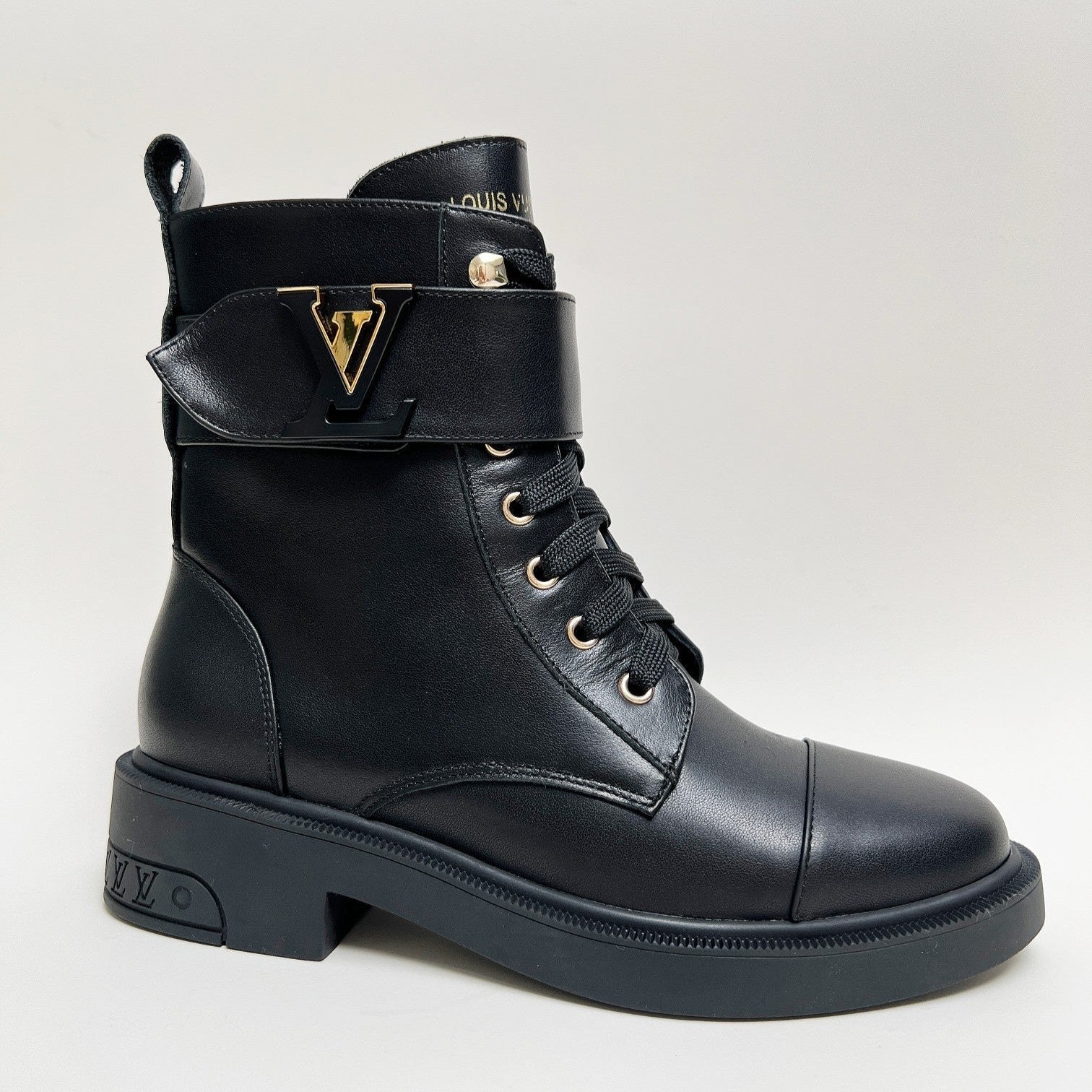 LV Citizen Boots Plain Black Cowhide