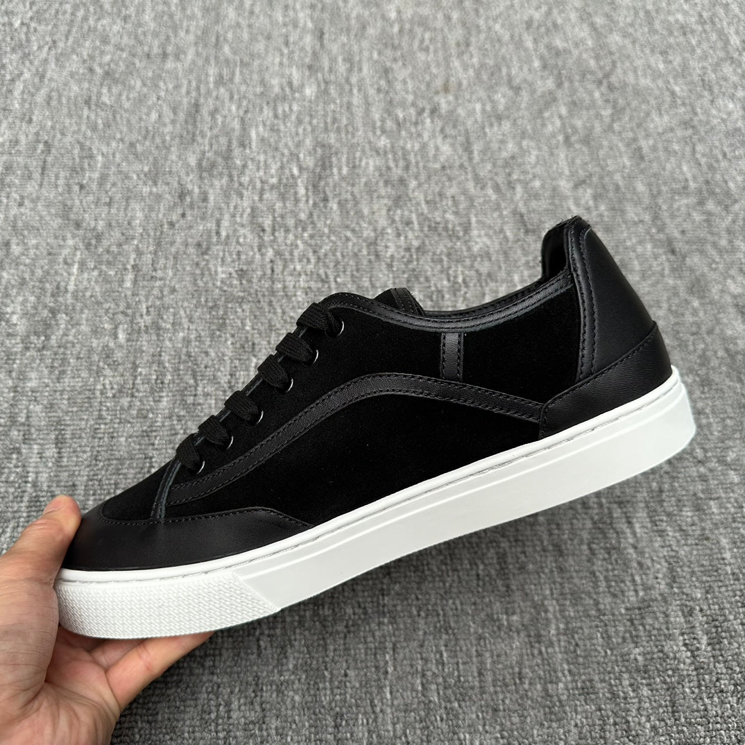 HM Men's Get Sneaker Black Suede Calfskin 336083