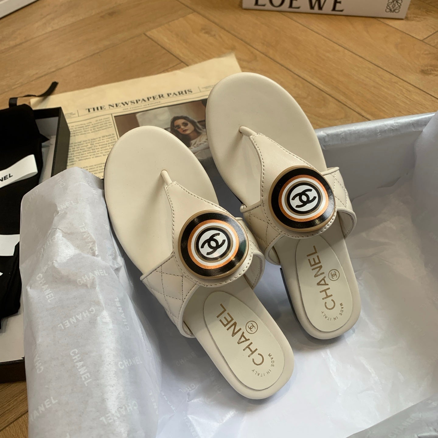 CC 25 Thong Slippers Multicolor Original Custom Material 307013