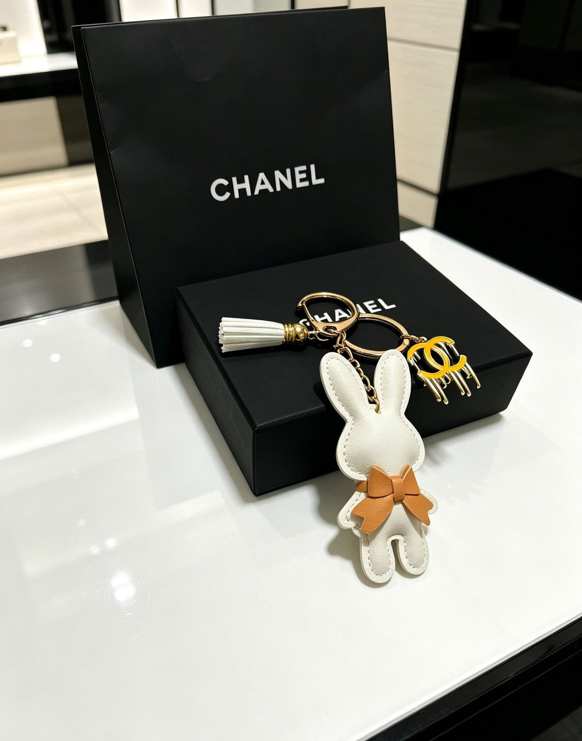 Chanel White Rabbit Charm