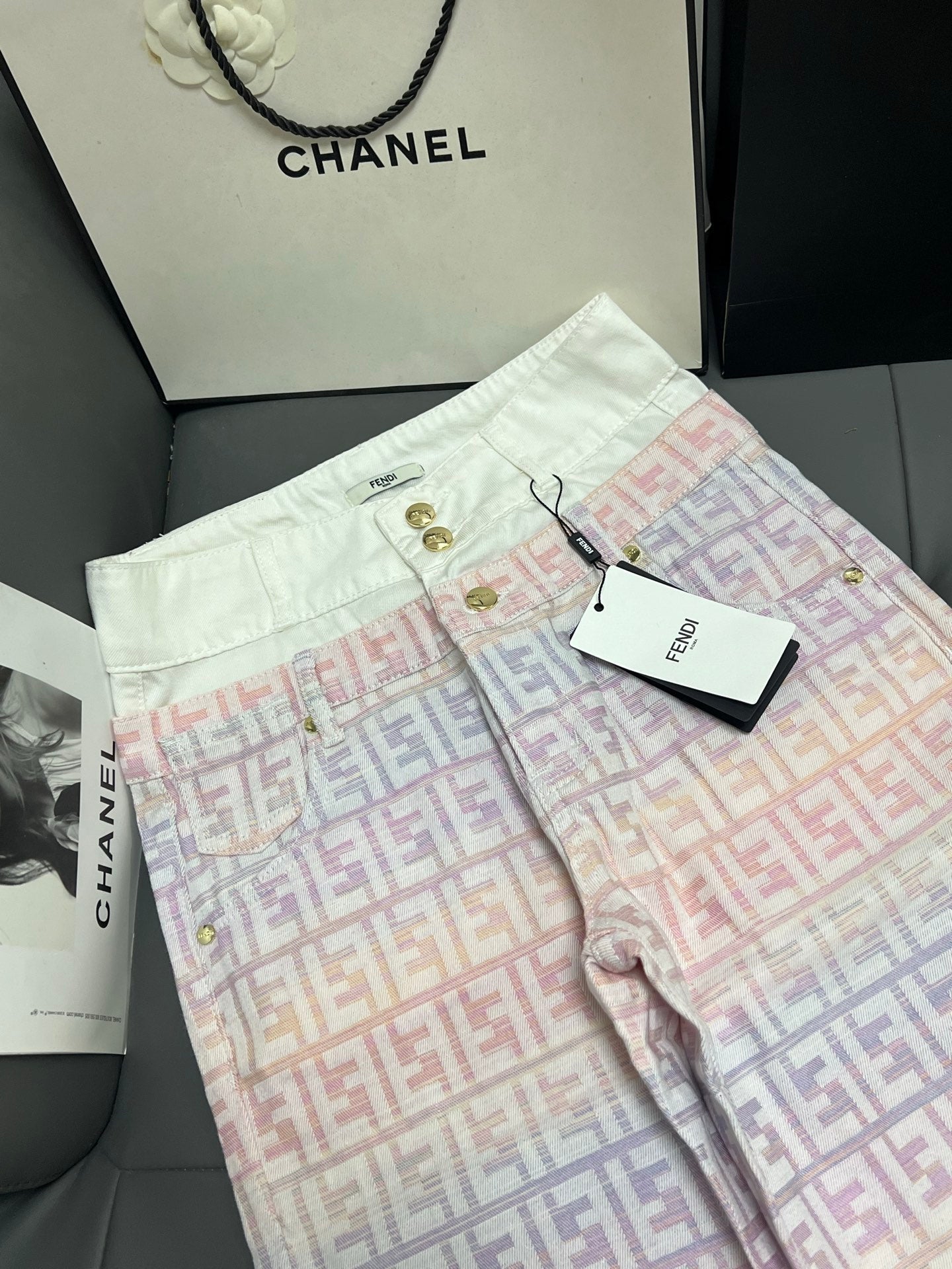 Fendi 25 Jacquard Straight Leg Pants 0018