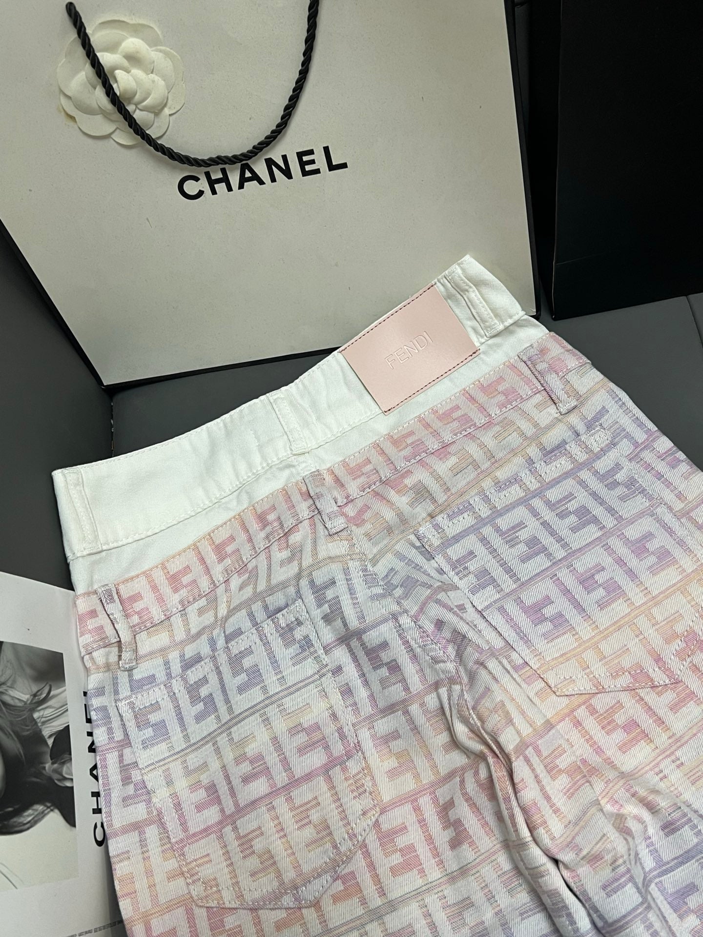 Fendi 25 Jacquard Straight Leg Pants 0018