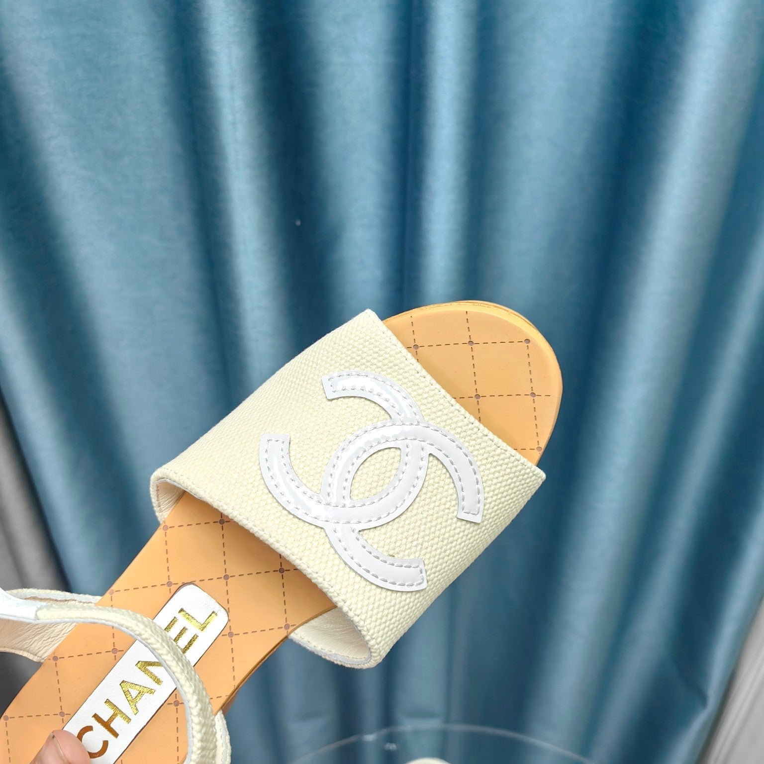 cc platform white satin