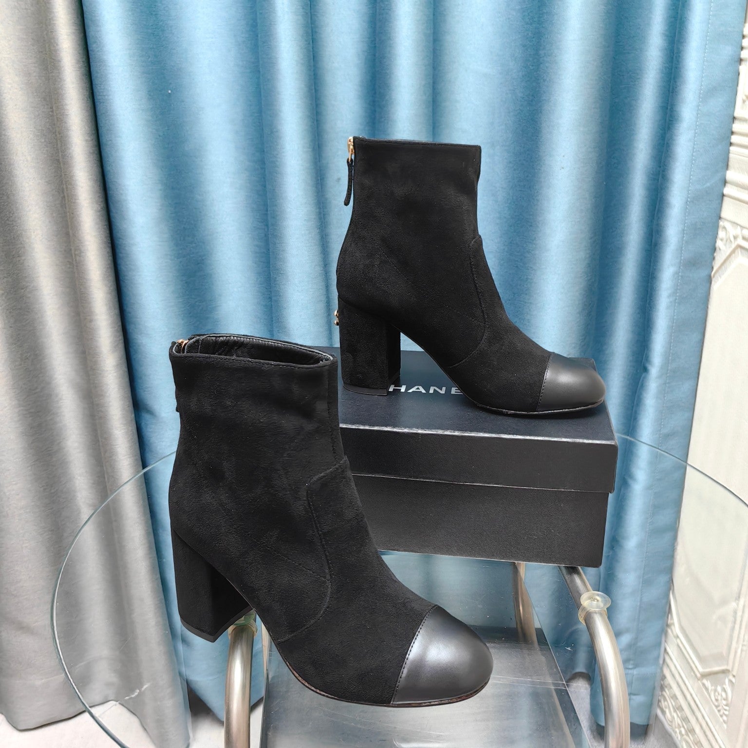 CC Ankle Boots 70mm Black Suede