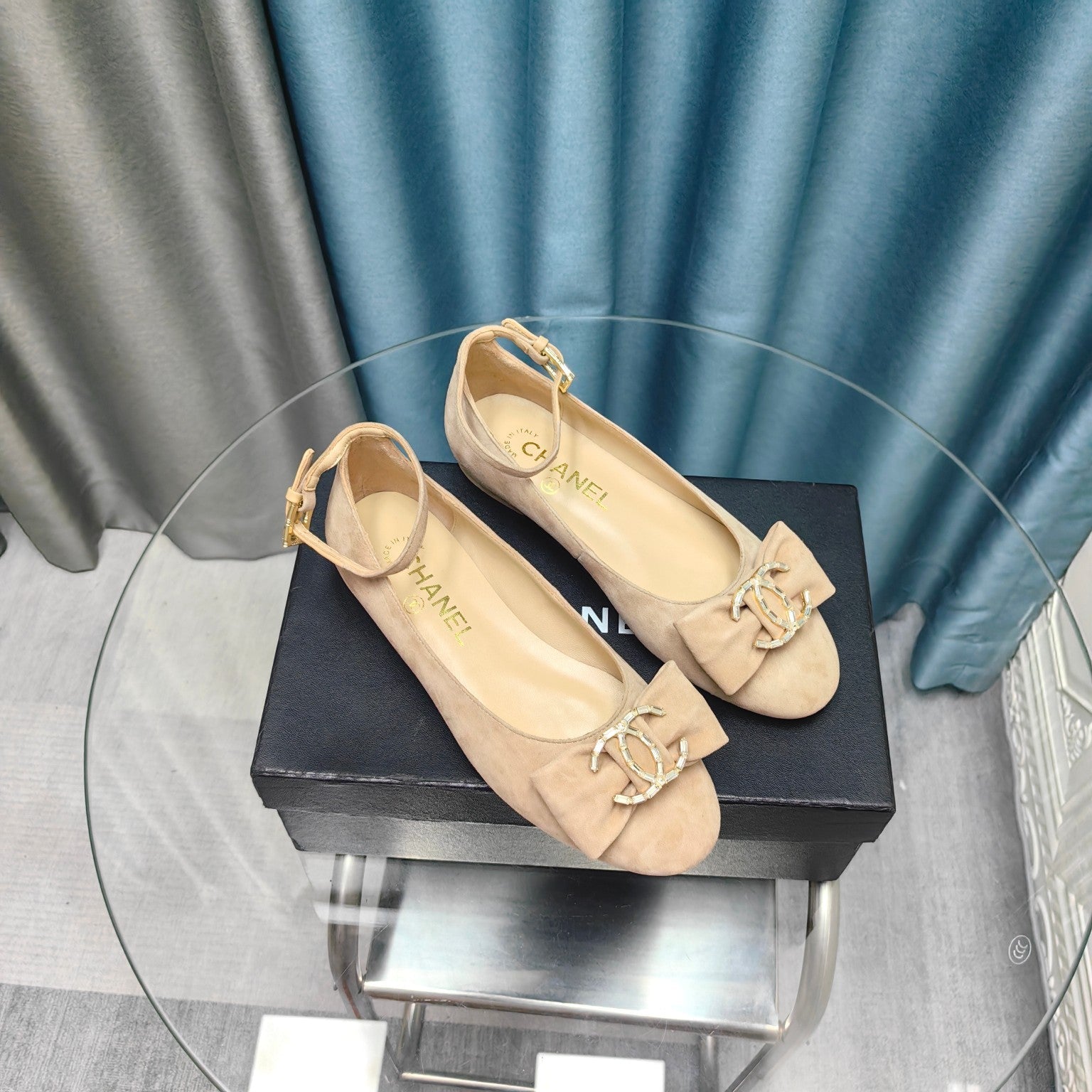 CC Mary Jane Beige Suede And Lambskin