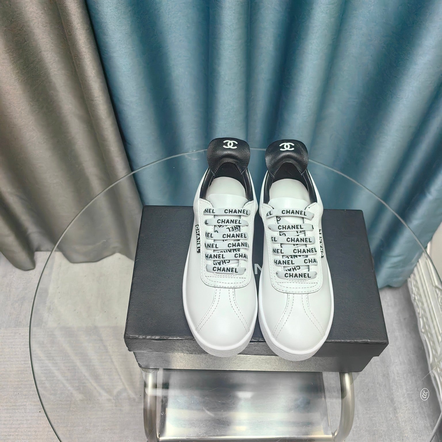 CC Low Sneaker White Black Cowhide