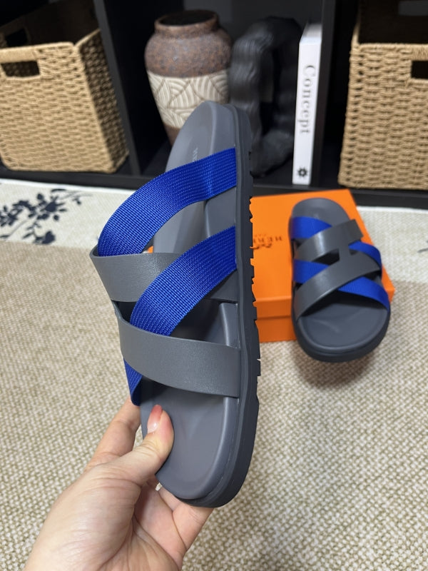 HM Men's Kazimir Grey Blue Calfskin 595533