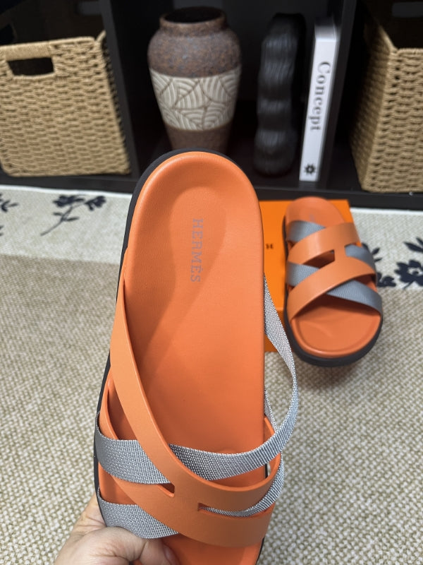 HM Men's Kazimir Brown Grey Calfskin 595562