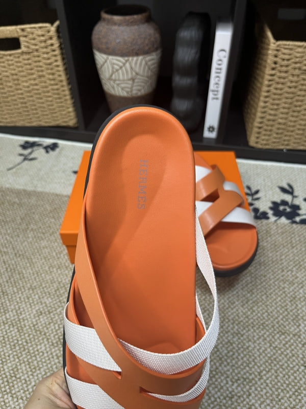 HM Men's Kazimir Brown White Calfskin 595563