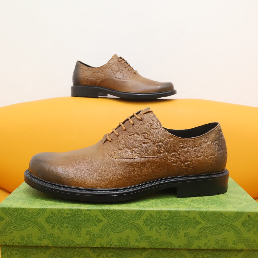 GG Men's Oxford Shoe Brown Cowhide 528260