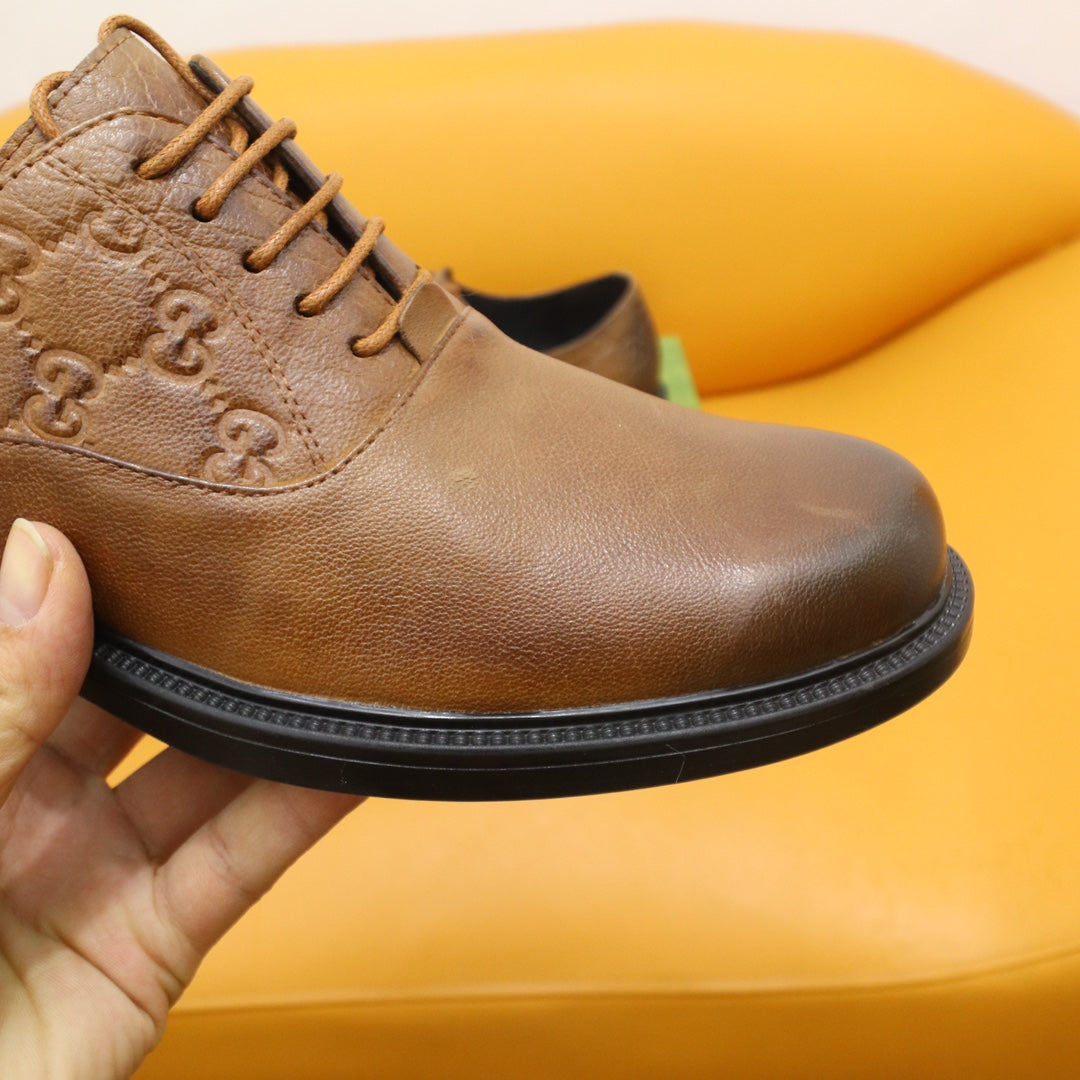 GG Men's Oxford Shoe Brown Cowhide 528260