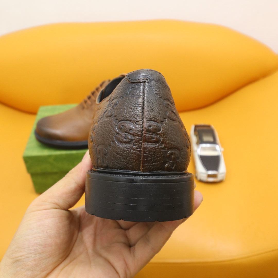 GG Men's Oxford Shoe Brown Cowhide 528260