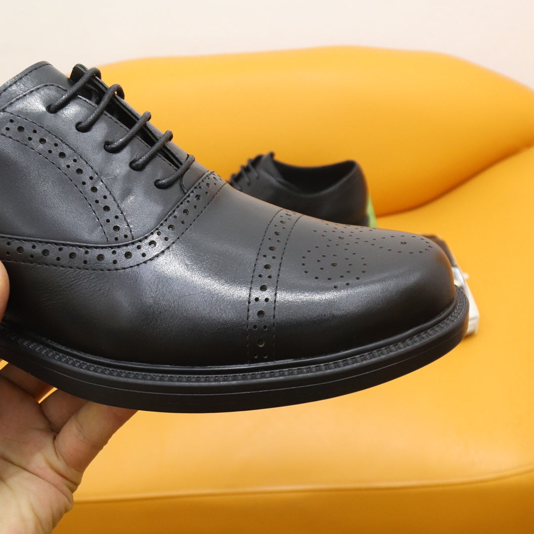 GG Men's Oxford Shoe Black Cowhide 528259