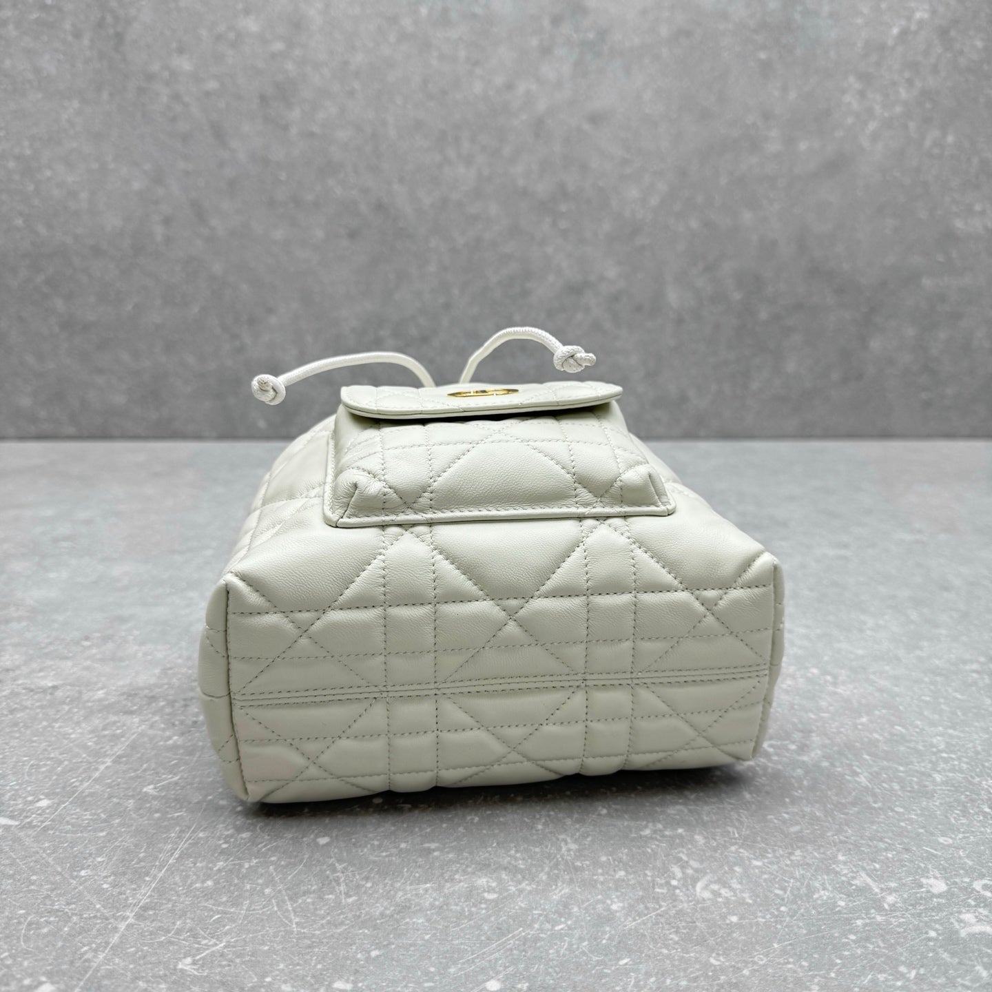 Dior 2025 Coconut Bucket Bag 25cm White Lambskin