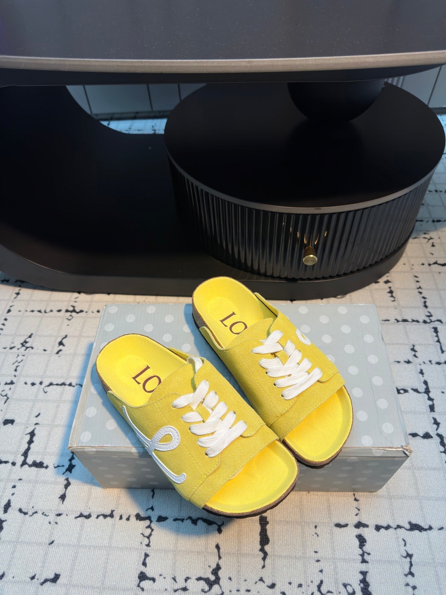 Loewe x Birkenstock Slide Yellow Cowhide Suede