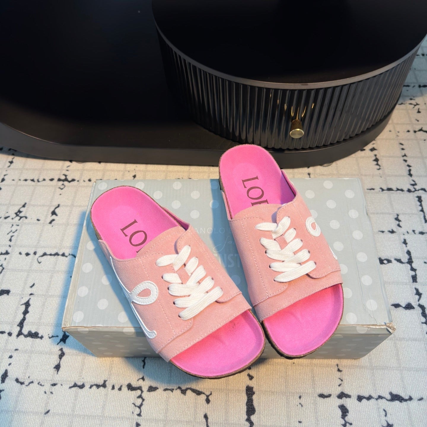 Loewe x Birkenstock Slide Pink Cowhide Suede