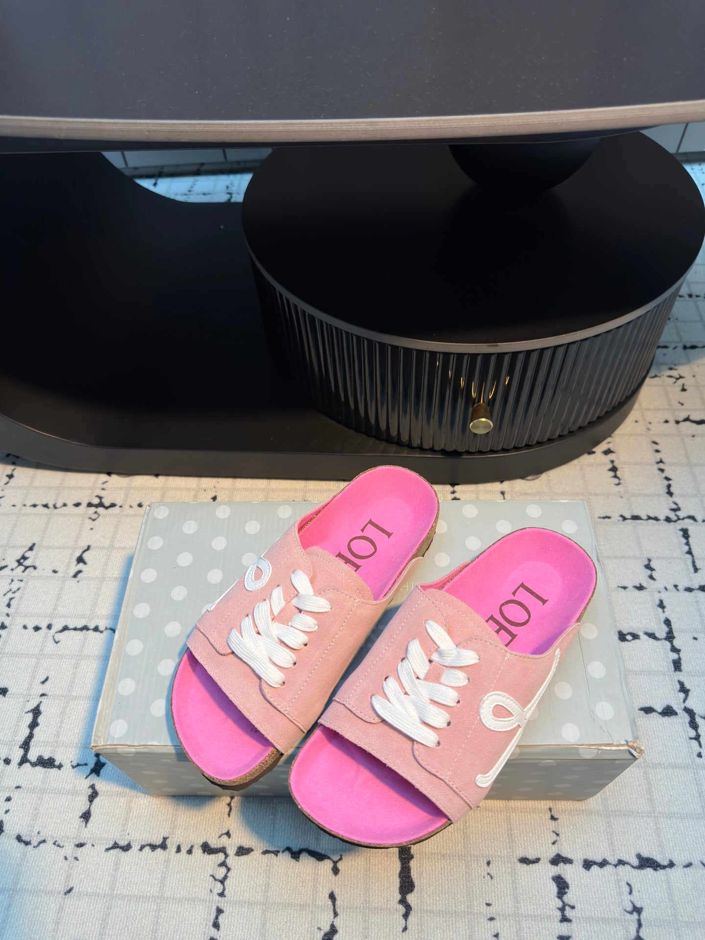 Loewe x Birkenstock Slide Pink Cowhide Suede