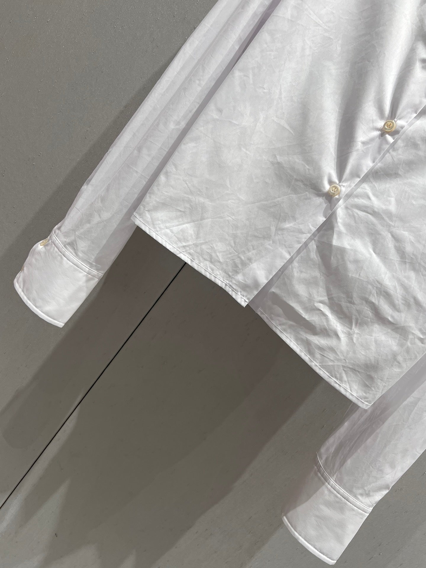 Prada Shirt with Diamond On the collar White Cotton 205898