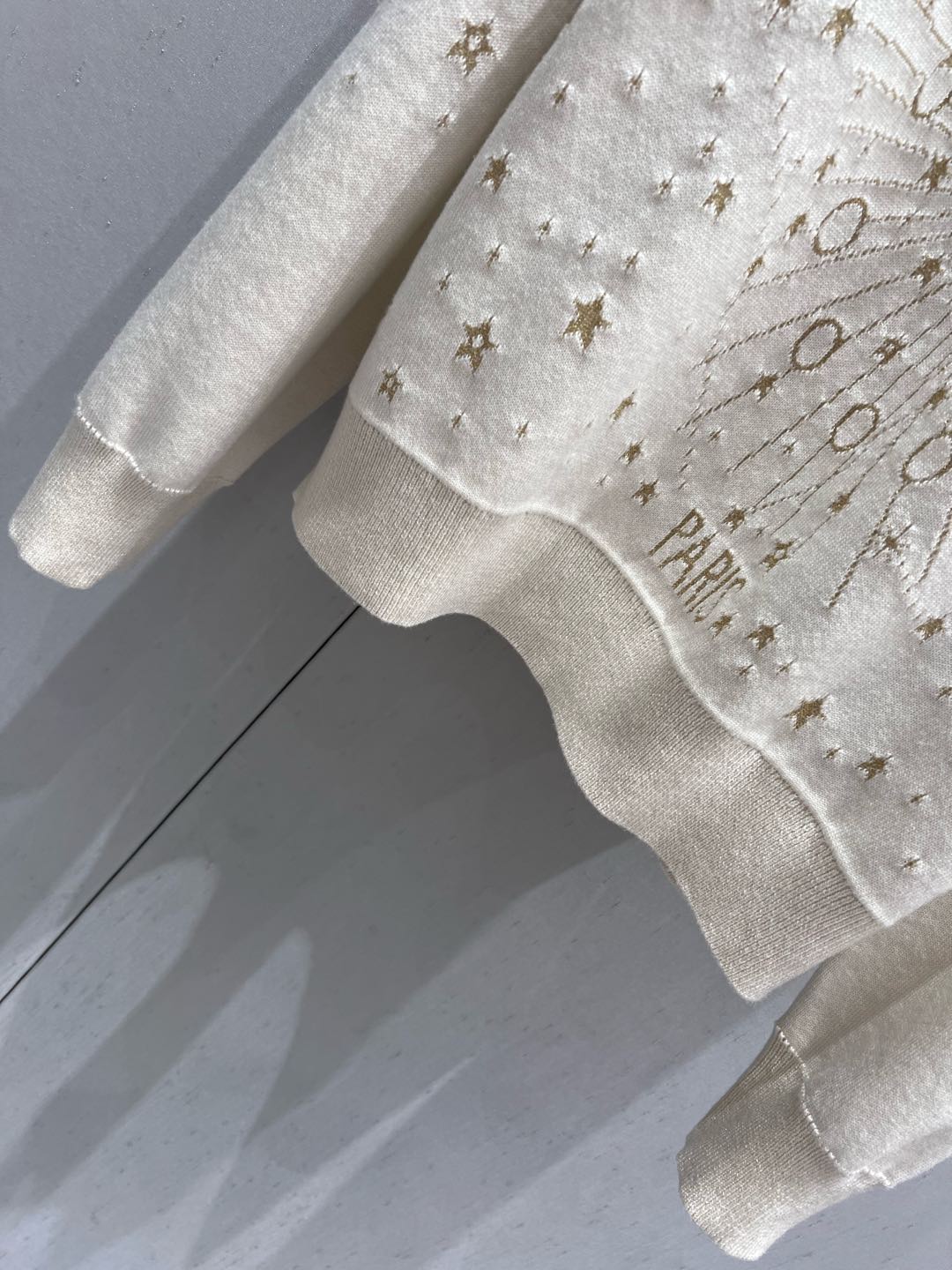 CD Star Sweater Beige Cashmere Jacquard 209709