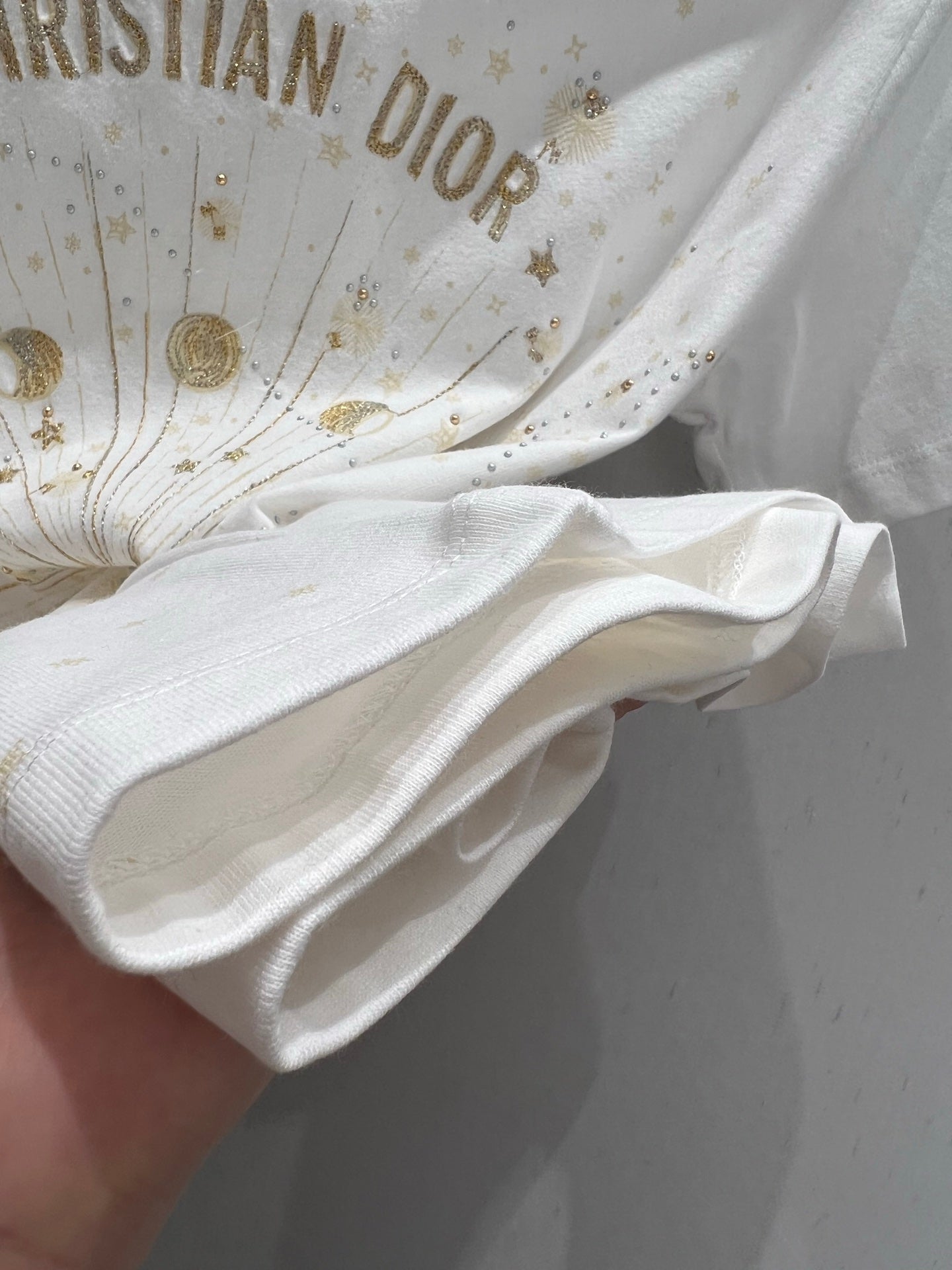 CD 25 T-shirt White Gold cotton 211144