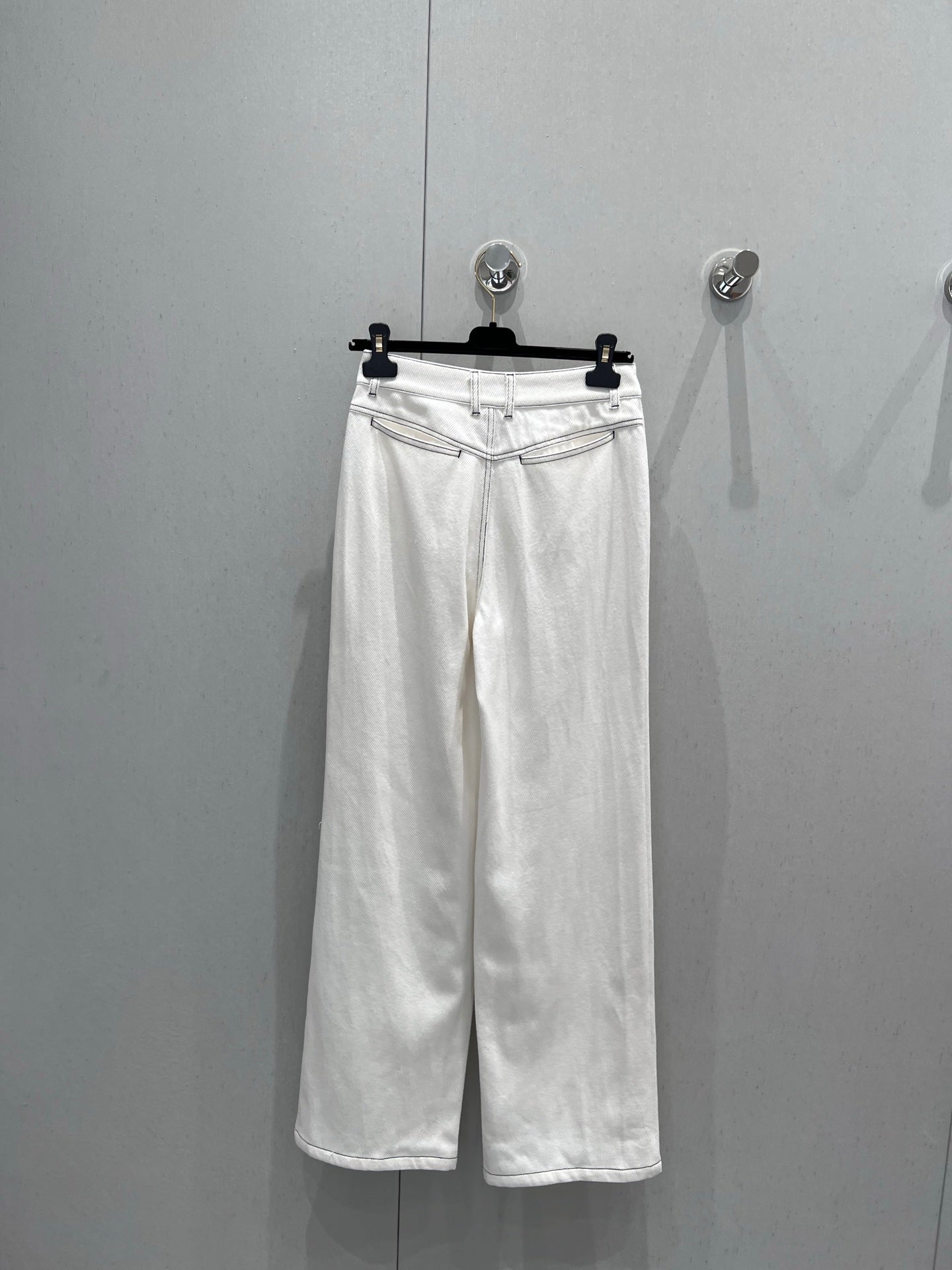 CC 25 Straight Jeans White Cotton