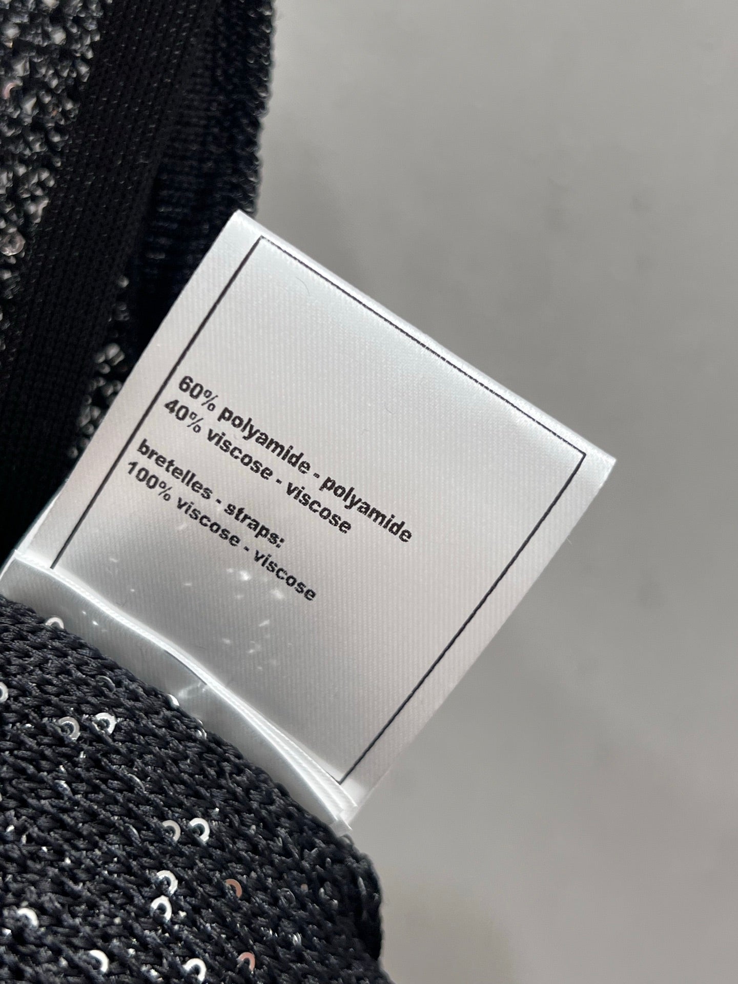 CC 25 Rhinestones Tank Top Black Polyamide