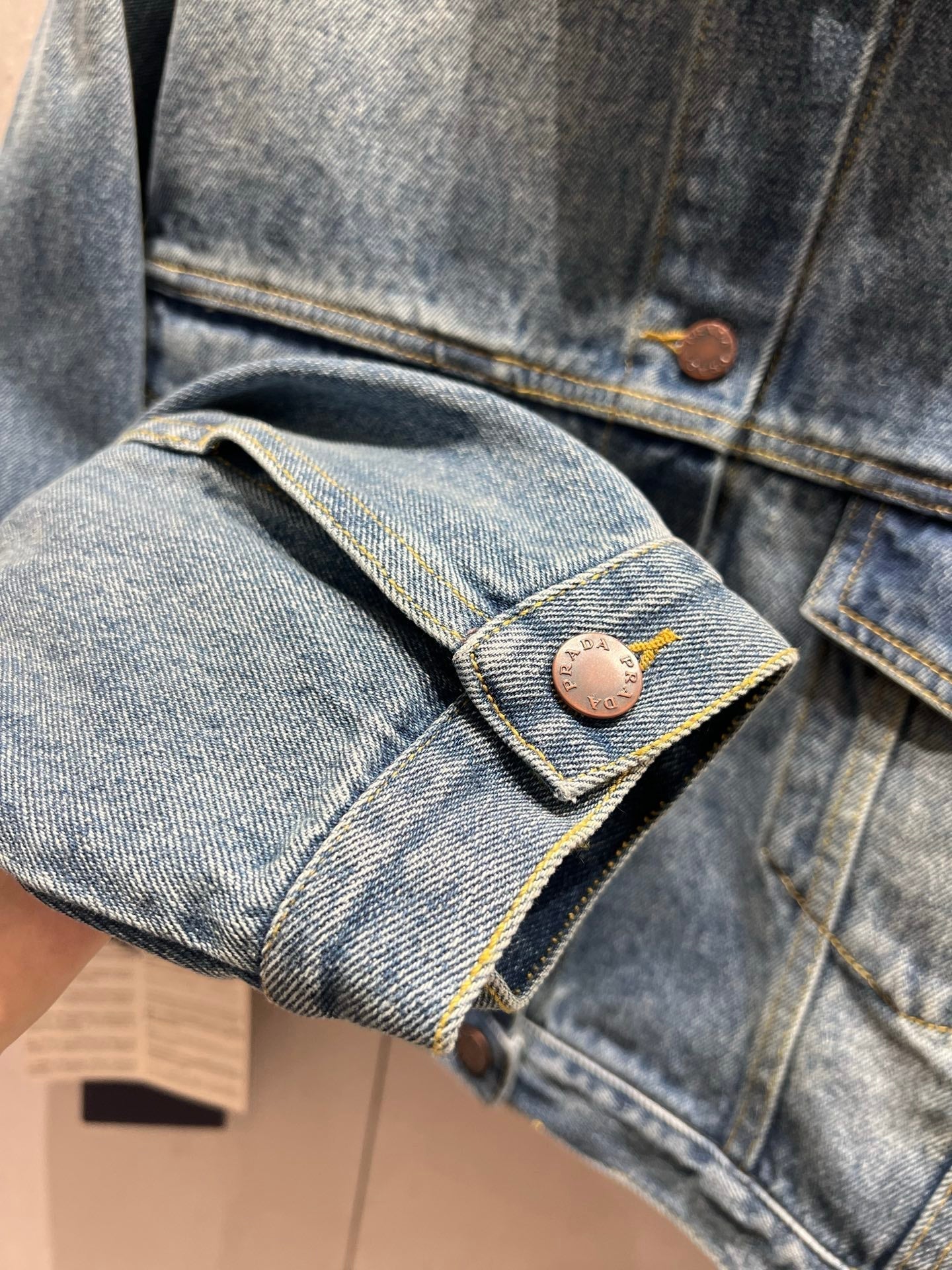 Prada 25 Denim Jacket Blue Cotton 214221