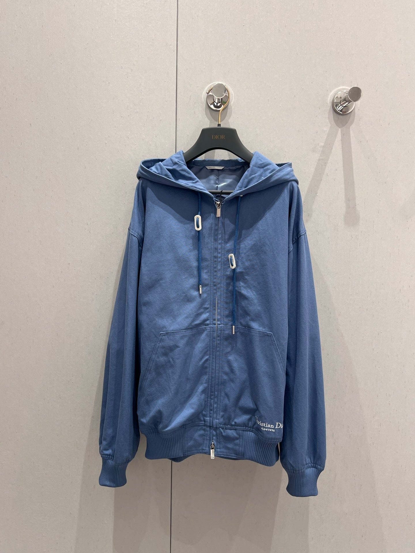 CD 25 Hooded Zipper Jacket Blue Cotton Polyester 215267