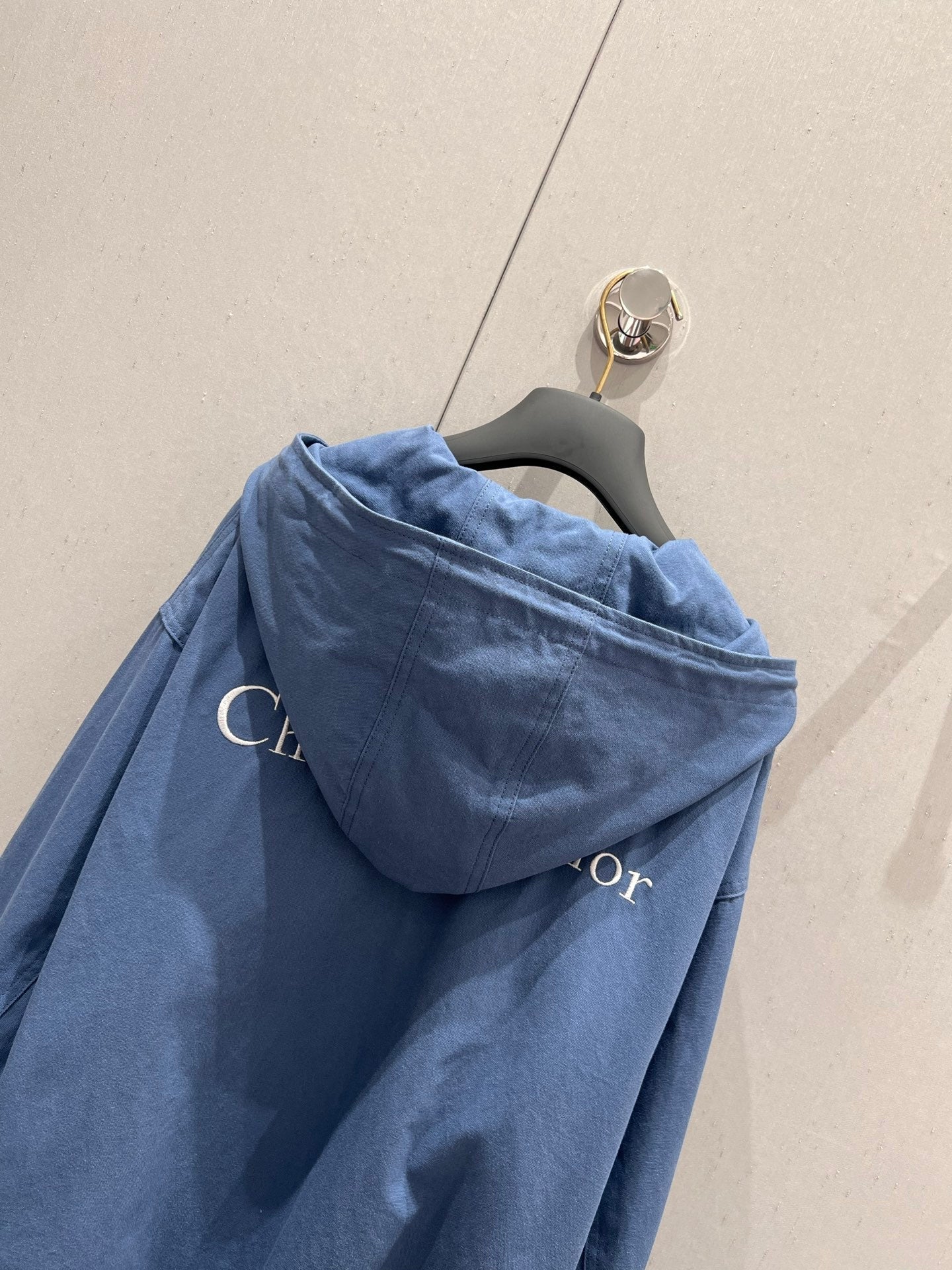 CD 25 Hooded Zipper Jacket Blue Cotton Polyester 215267