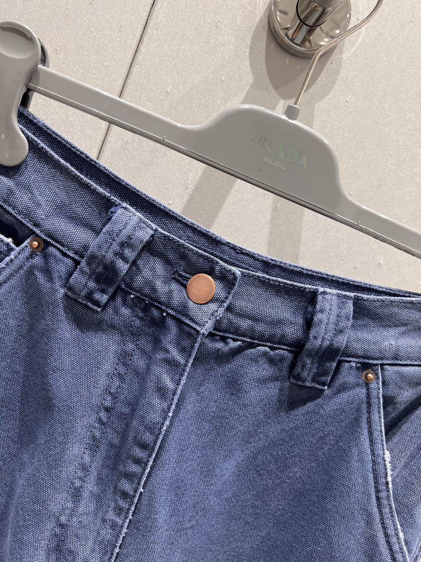 Prada 25 Pant Blue Cotton 215589