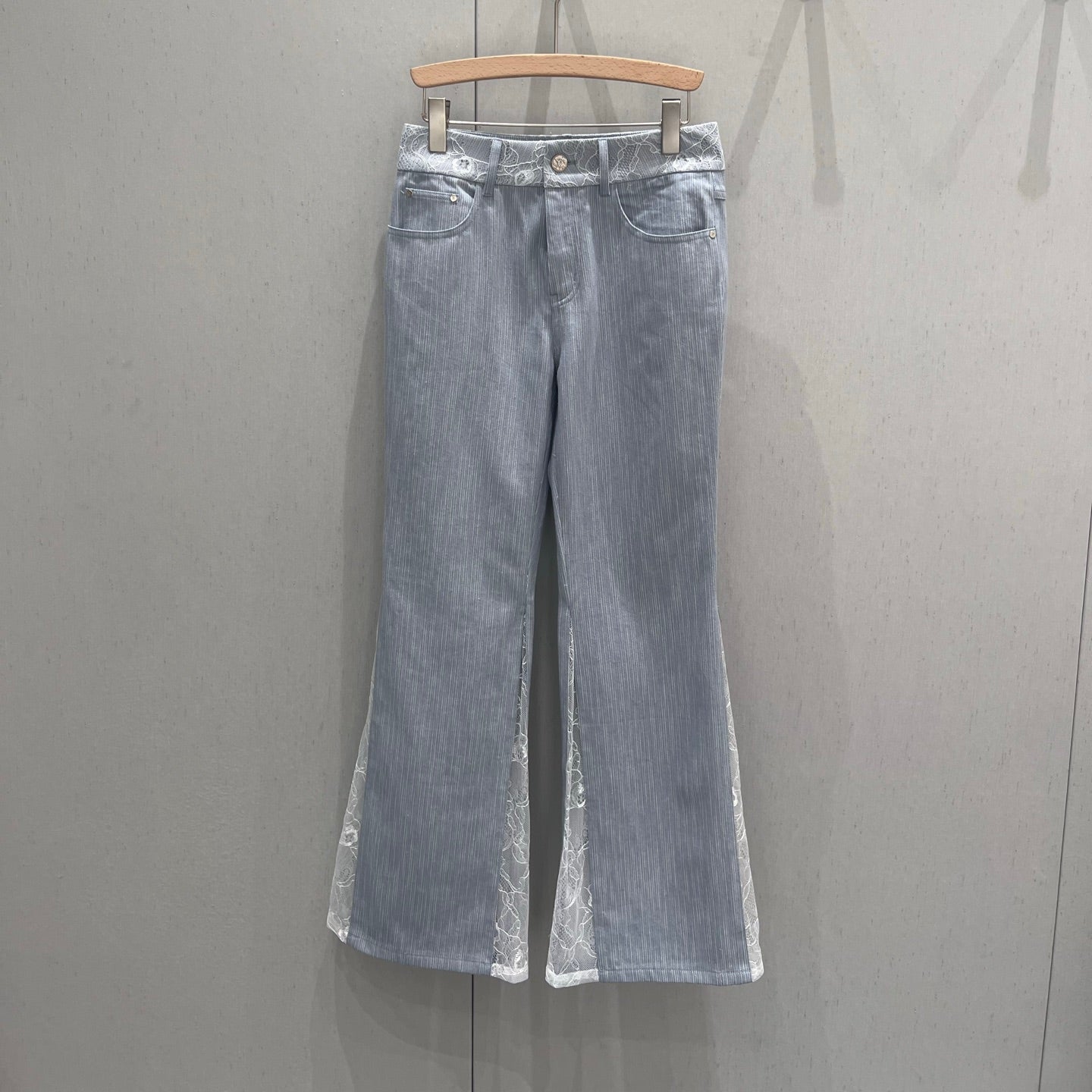 CC Flared Jeans Blue Gray Cotton