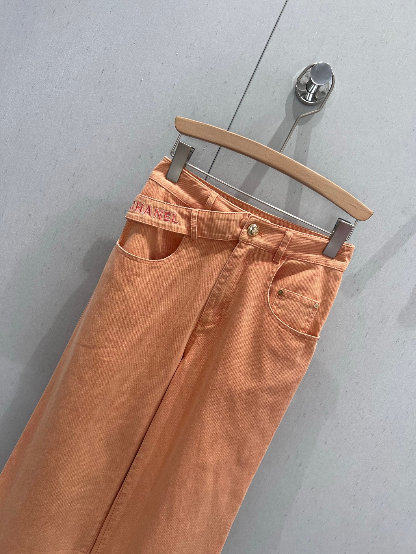 CC 25 Straight Jeans Orange Cotton