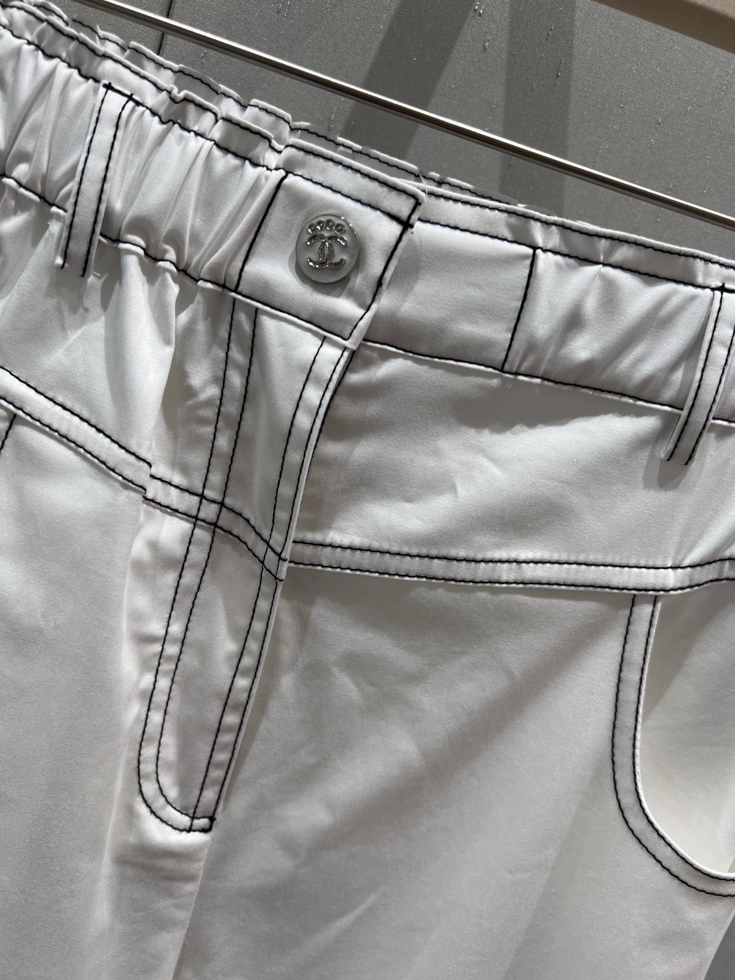 CC 25 Cropped Pant White Cotton