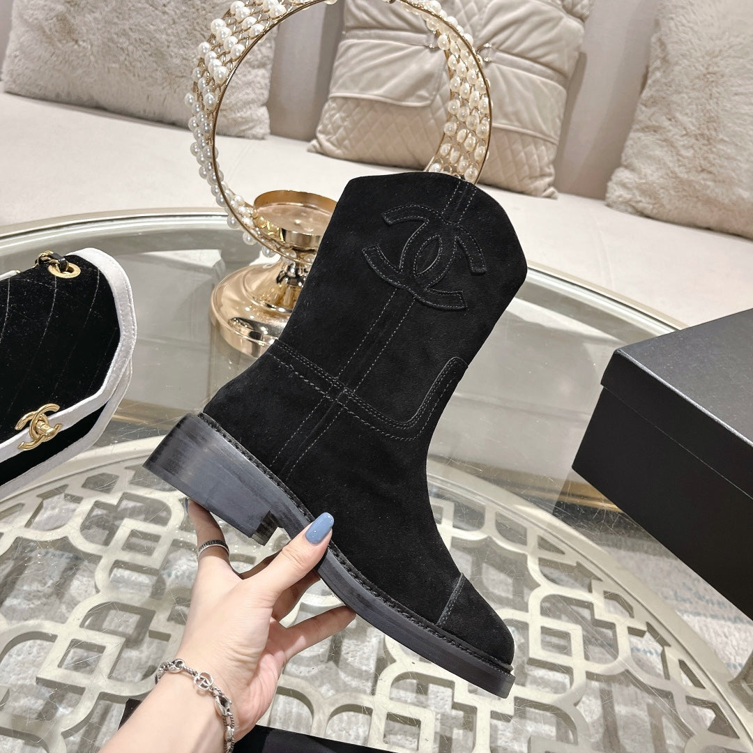 CC Ankle Boots 40mm Black Suede