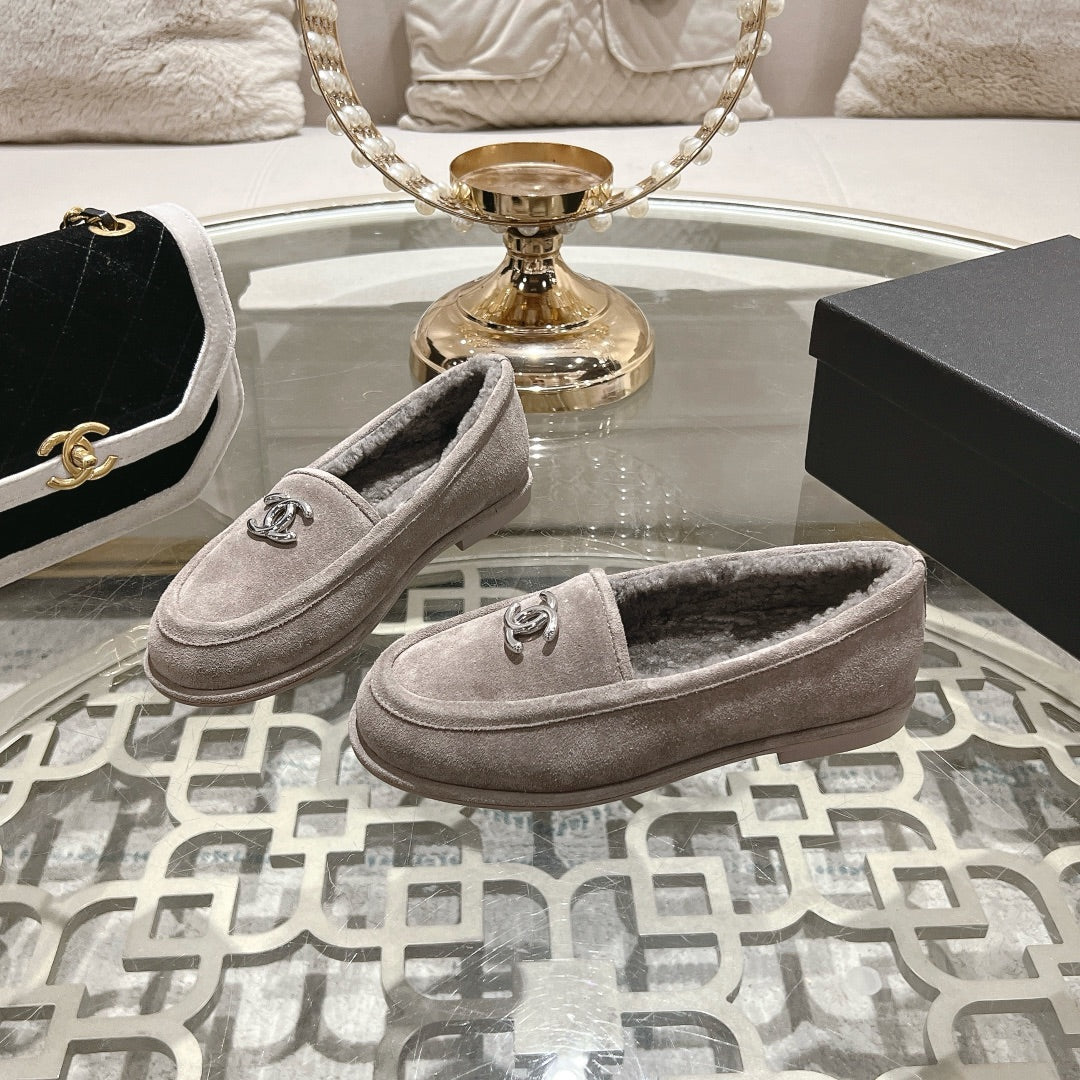 CC 25A Loafer Grey Sherpa Suede