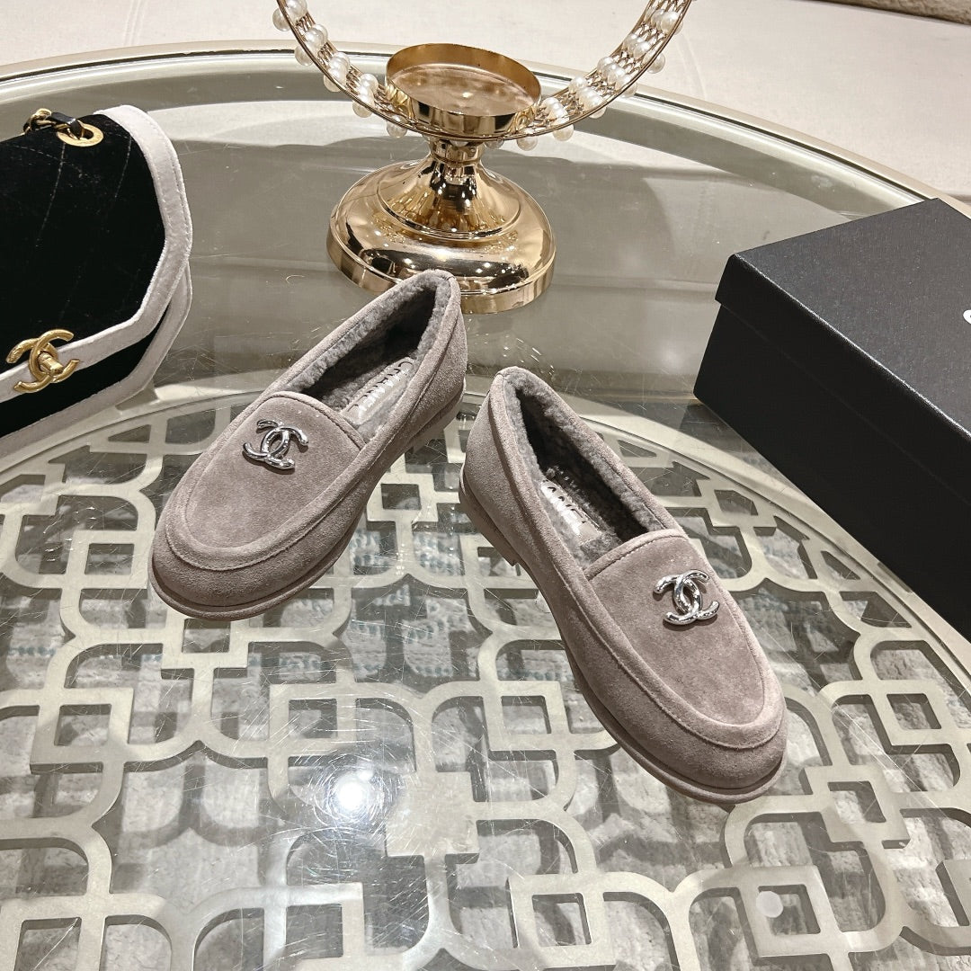 CC 25A Loafer Grey Sherpa Suede