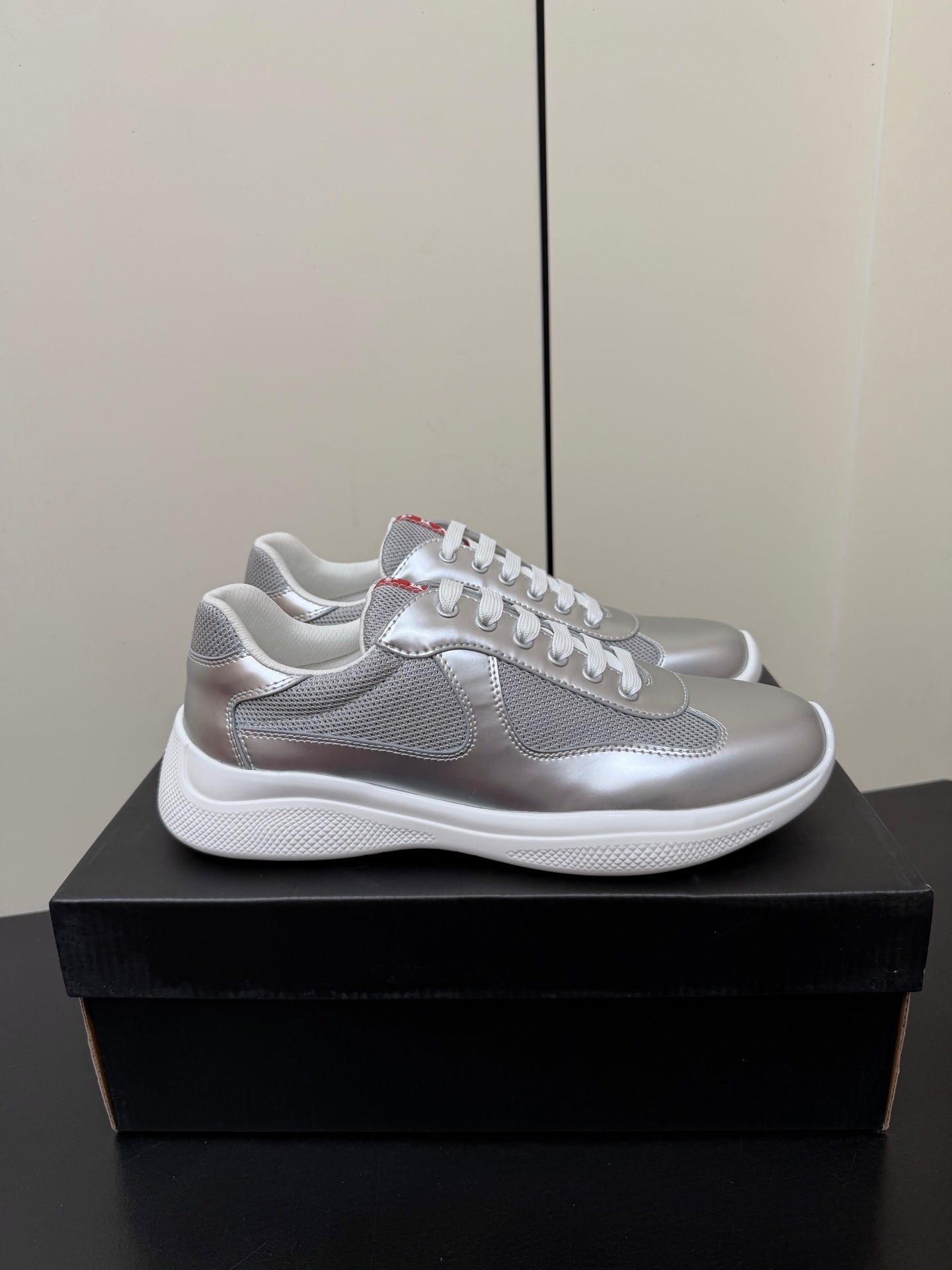 PRA 26S Casual Sneakers Metallic Silver Leather 618917
