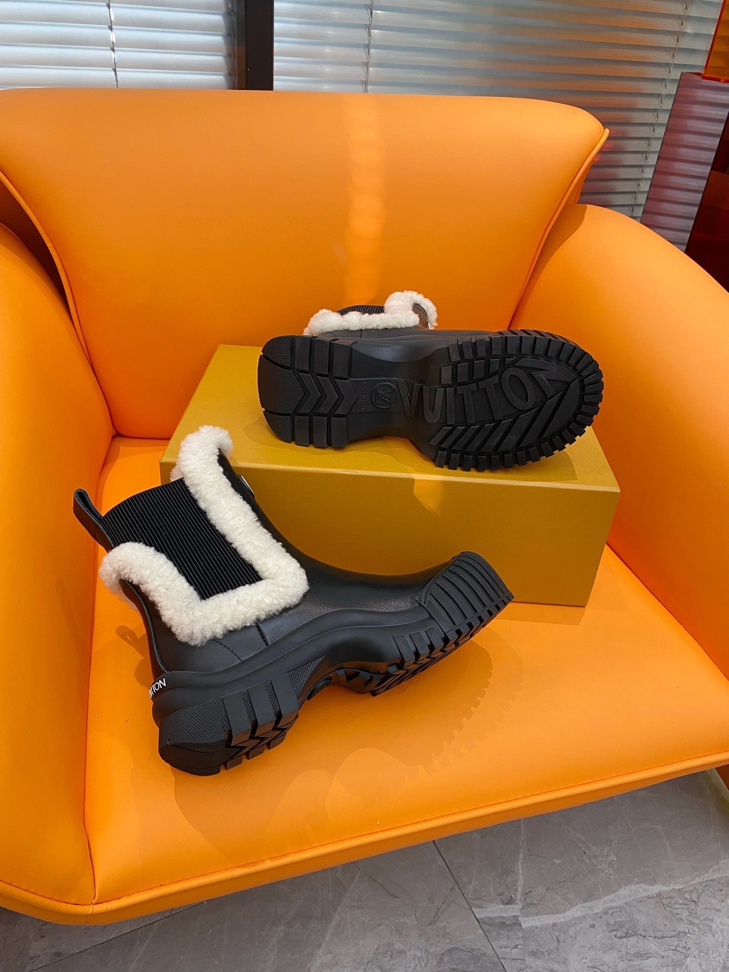 LV Ruby Flat Ankle Boot 55mm Black Cowhide