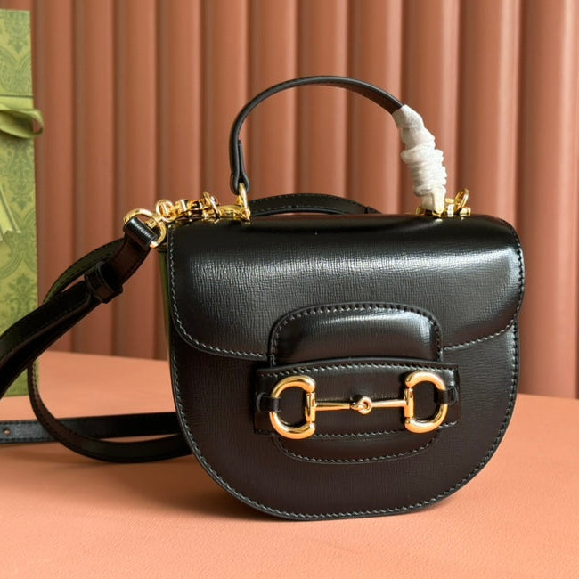 Gucci Horsebit Bag Black Leather 239811