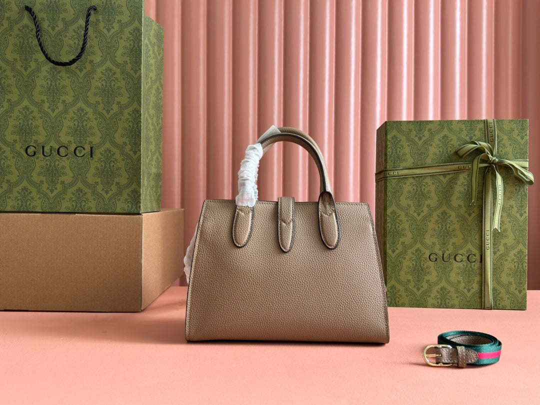 Gucci Jackie Tote Bag Beige Leather 248602