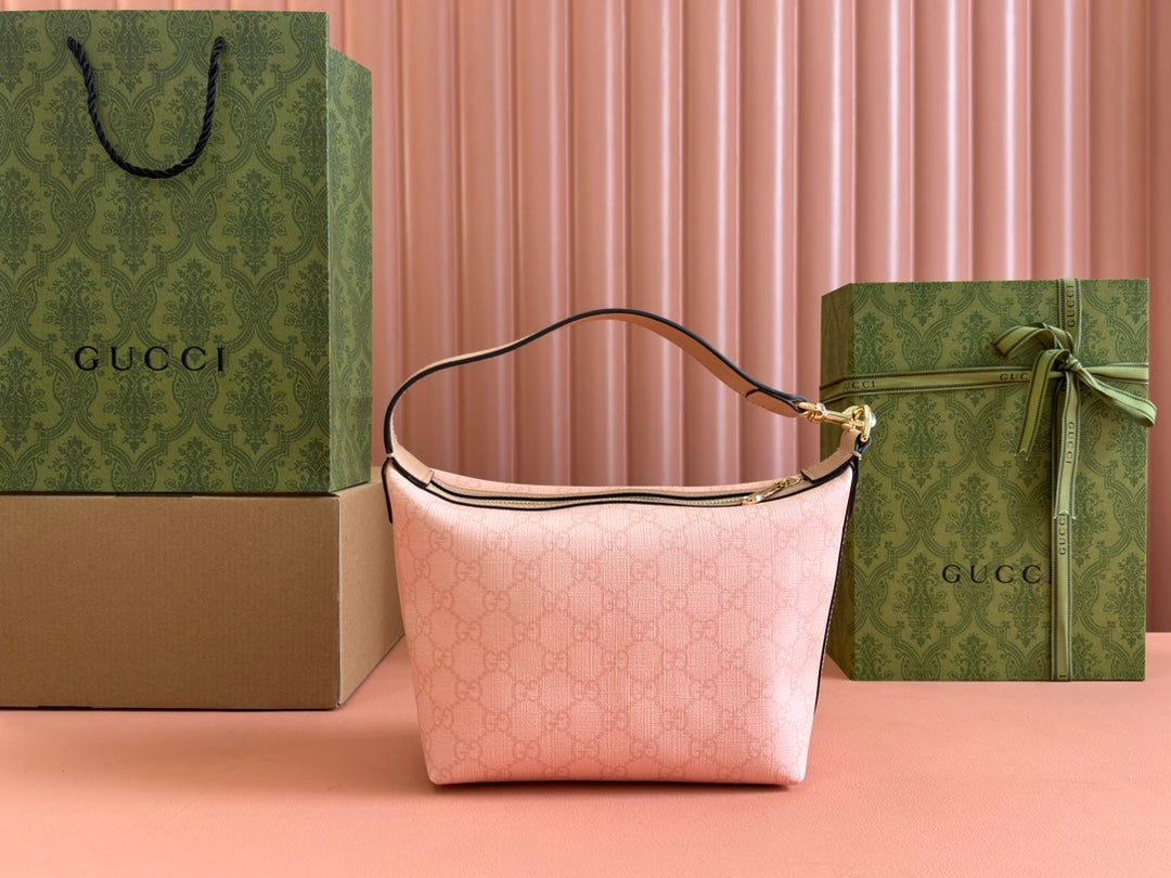 Gucci Ophidia 20cm Bag Pink  Canvas 239922
