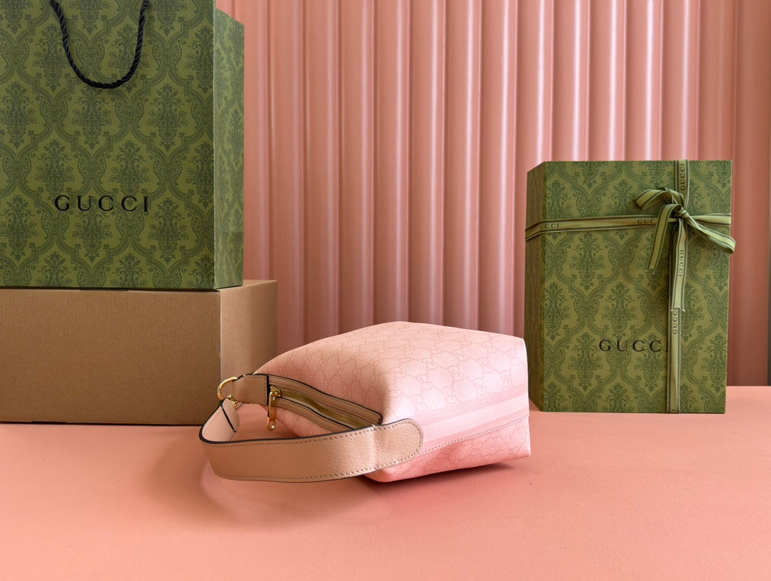 Gucci Ophidia 20cm Bag Pink  Canvas 239922