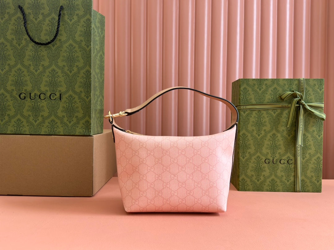 Gucci Ophidia 20cm Bag Pink  Canvas 239922