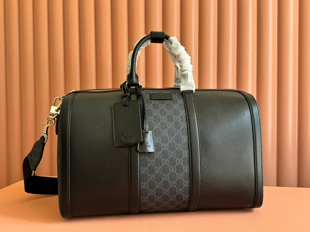 Gucci Duffle Bag 44 Black Canvas 239956