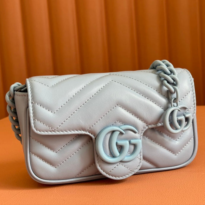 Gucci GG Marmont 16.5 Bag All Blue Calfskin 248349