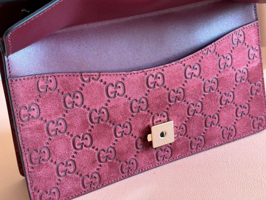 Gucci Dionysus Bag Rosso Ancora Red Suede Leather 244473